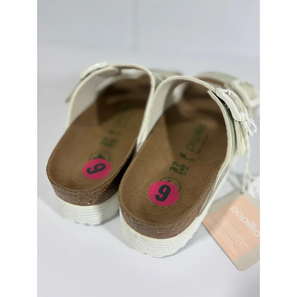 Papillio Birkenstock Arizona Vegan Platform Sandals Sage Green Camo 37 US 6